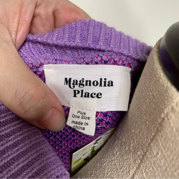 NEW Halloween Plus Size Purple Cardigan Witches Hat by Magnolia Place - Picture 6 of 16